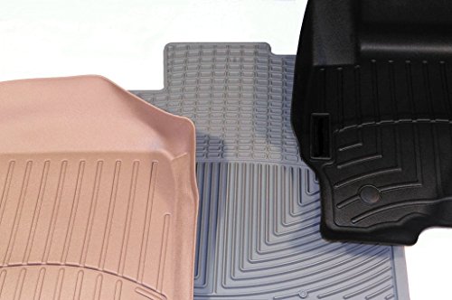 WeatherTech All-Weather Floor Mats for Mercedes CLK-Class, CLK 55 AMG, CLK 63 AMG - 1st Row (W112TN), Tan