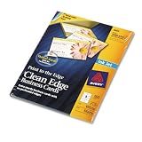 AVERY-DENNISON / Clean edge business cards for ink jet printer, 2 x 3-1/2, matte white, 160/pack / AVE8869 / Sold as 1 Pack / Mfr Part # 8869 \*/ Clean edge business cards for ink jet printer, 2 x 3-1