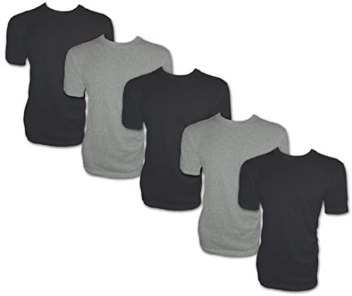 Allyn Saint Geroge 5 Pack Crew Neck T-Shirt (X -Large, Assorted)