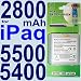 HQRP Li-Polymer Battery Replacement + Back Cover for HP iPaq 5100 ; 5150 ; 5400 ; 5450 ; 5455 ; 5500 ; 5550 ; 5555 ; 51xx ; 54xx ; 55xx PDA / Pocket PC Image
