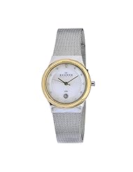 Skagen Womens 880LSSG Skagen Denmark Twisted Topring Stainless Steel Wo Watch