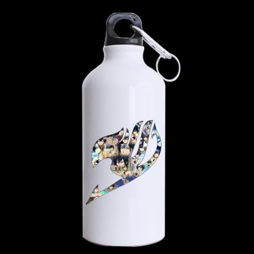 Anime Fairy Tail Logo Customized Personalized Aluminum Sports Bottle Water Bottles White 13.5 OZ Travel Mug (Two Sides Printed)