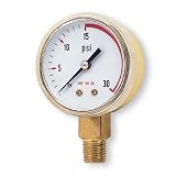 1 2 X 30 PSI Steel Red Line Gauge by Radnor