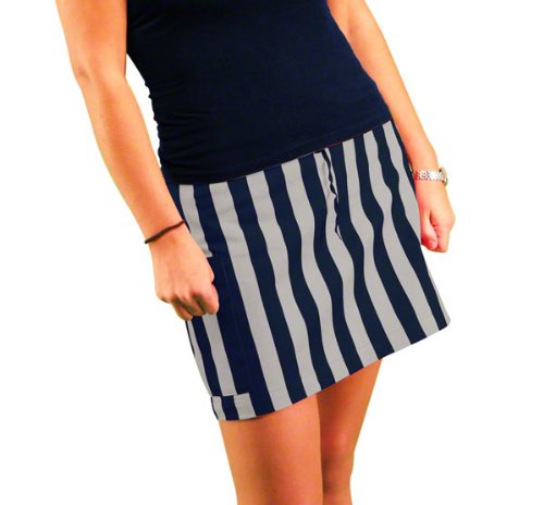 Women's Navy/Grey Fitted Skirt