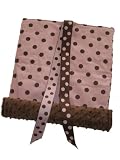 Vintage-style Pink & Chocolate Polka Dot Baby Girl Changing Pad