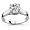 14k White Gold 3/4 Carat Round Cut Trellis Setting Solitaire Diamond Ring - (G-H;SI1-2) Size 5