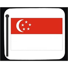 Decorated Mouse Pad with flag, Singapore