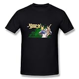 QMY Men's The Jungle Book Mowgli And Baloo T-shirts XXL Black
