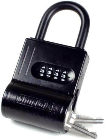ShurLok SL-200W 4 Dial Numbered Key Storage Combination Lock Box, Black by ShurLok