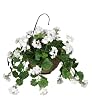 Artificial White Geranium Hanging Basket