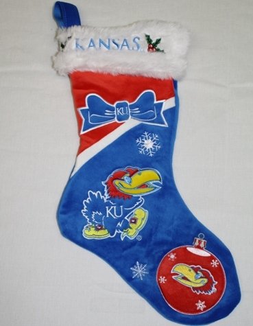 Kansas Jayhawks Colorblock 2010 Plush Christmas Stocking
