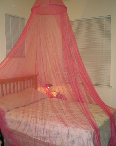 Hot Pink Hoop Bed Canopy Mosquito Net Fit Crib, Twin, Full, Queen, King Hot Pink Hoop Bed Canopy Mosquito Net Fit Crib, Twin, Full, Queen, King