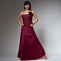 CRUSZ Abendkleid/Ballkleid "Viktoria", Weinrot mit Strass
