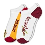 NBA Cleveland Cavaliers Mens Two Pack No Show Socks