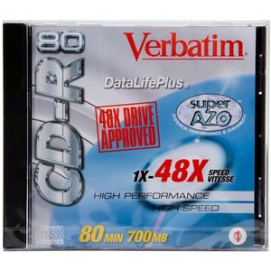 1PK CD-r 80 Min 700 Mb 48X Branded with jewel Case