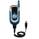 Coiled Power Hot Sync and Charge USB Data Cable w/ Tip Exchange for the LG UX390 - Gomadic Brand