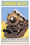12 X 18 Stretched Canvas Poster Canadian Pacific - Insist on Traveling by C.P.R.