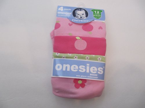 Gerber 4-pack Oneies One Piece Underwear Pink