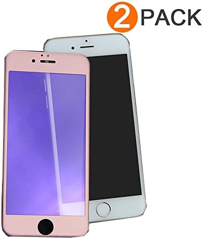 iPhone 6/6S Screen Protector [2 Pack] Anti-Blue Light [Eye Protect] Screen Protector Tempered Glass for Apple iPhone 6 6s (Pink)