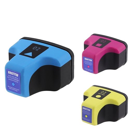 3pk for HP 02 Printer Ink Cartridge Cyan/Magenta/Yellow