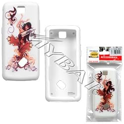 White with Brown Lady Stars Sparkle Design Silicone Skin Snap-On Cover Hard Case Cell Phone Protector for ZTE C78
