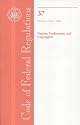 Code of Federal Regulations, Title 37, Patents, Trademarks, and Copyrights, Revised as of July 1, 2008 (Code of Federal Regulations Title 37 Patents, Trademarks and Copyrights)