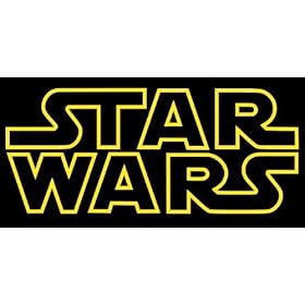 STAR WARS gold outline retro sticker x1 (SMALL)