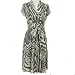 Jones New York Petite Zebra-Print Wrap Dress