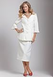 Roamans Plus Size Two-Piece Sweetheart Neckline Skirt Suit