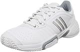 adidas Women's Barricade Team W Tennis Shoe,Running White/Metallic Silver/Silver,6.5 C US