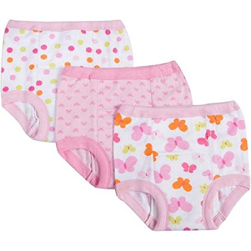 Gerber Baby Toddler Girl Cotton Training Pants, 2T, 3-Pack