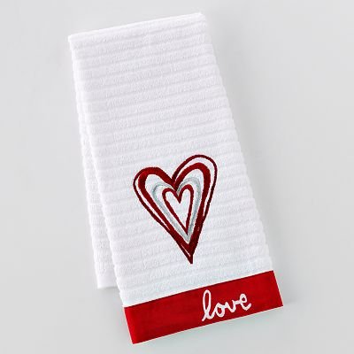 Happy Valentine's Day Kitchen Hand Towel - 'Love'-Heart