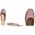 Beaded & Sequin Indian Leather Slippers For Women Handcrafted Casual Footwear