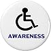 Wheelchair / Handicap Awareness Symbol 1.25â€ Button Pin Disability Access