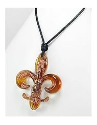 Fleur de lis Glass Necklace