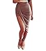 SUNNOW Drape Up Stretchy Asymmetrical High Low Short Mini Bodycon Pencil Skirt