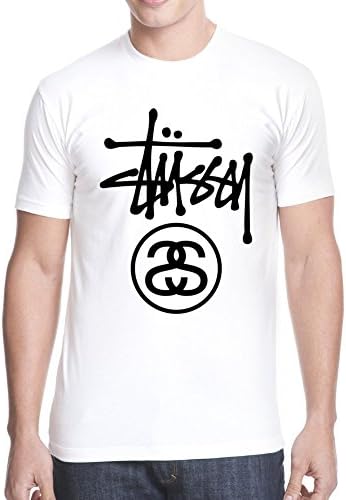 Stussy Personality Shock Absorption White Men T-Shirt, [Stussy] Stussy T-Shirt