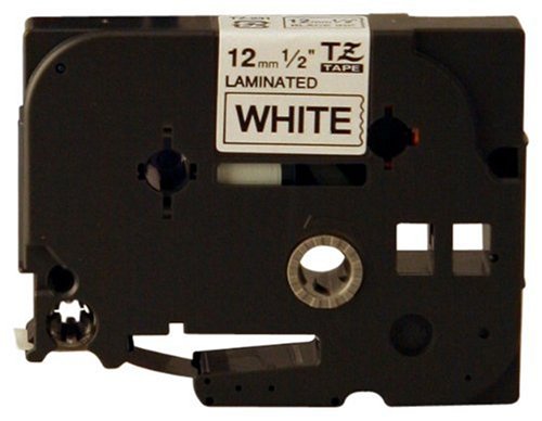 Brother 26.2-Foot Black on White 1/2-Inch Labeling Tape (TZ231)