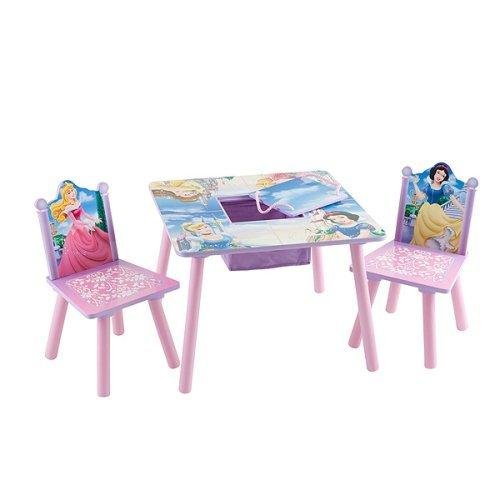 Childrens Toyshop  Toys : Delta Enterprise Disney Princess Storage Table and Chairs with Restickables in Pretty Pink