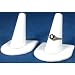 2 White Leather Ring Finger Jewelry Holder Showcase Display Stands