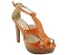 WOVEN SHIELD STACKED PLATFORM HEEL