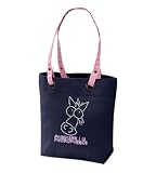 FunkyFilly® Girls Canvas Shoulder 'Sparkly Horse Head' Pony Diamante Navy Blue Tote Bag with Pink Handles