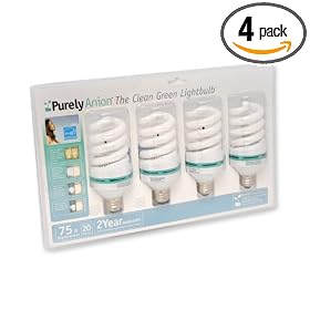 Purely Products PA204 20-Watt Green Energy Efficient Compact Fluorescent Light Bulb, 4... from Light Bulbs