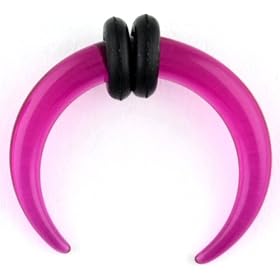 One Acrylic Pincher: 8g Purple (SOLD INDIVIDUALLY. ORDER TWO FOR A PAIR.)