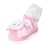 (マッドパイ)Mud Pie ベビー ソックス/靴下 Bunny Sock 176310 ピンク/ホワイト 0-12M(0～12ヶ月) [並行輸入品]