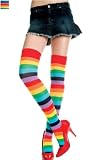Rainbow Stripes Thigh Hi