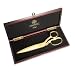 Mundial 799-12GB Gold-Plated Ceremonial 12-Inch Shears in Wooded Presentation Box