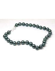 The Olivia Collection Viridian Green Shell Pearl Necklace