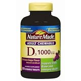 Nature Made D3 1,000 IU - 300 Grape Flavored Chewable Tablets