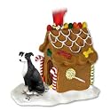 GreyHound Black & W Gingerbread House Christmas Ornament New Gift